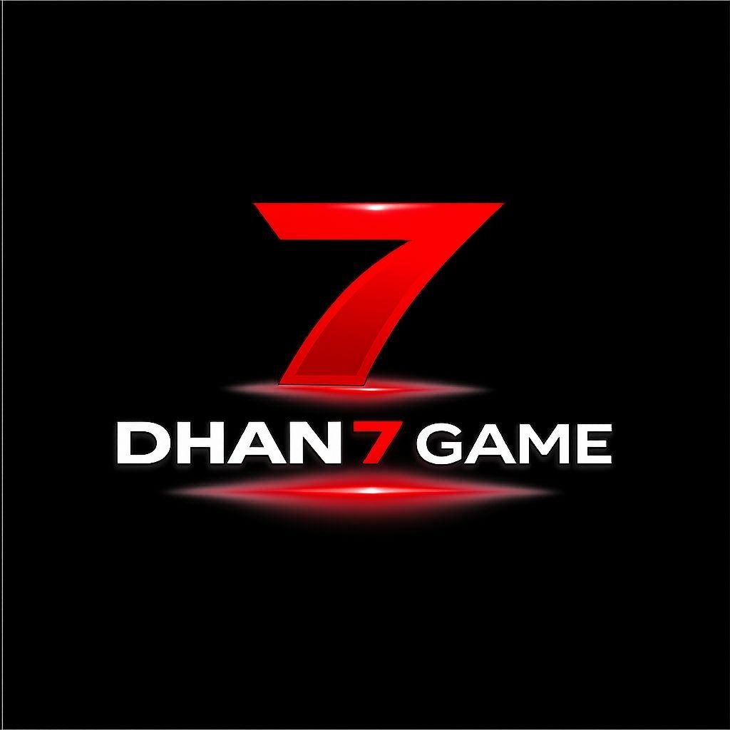 Dhan7 Game logo with red number 7 on black background